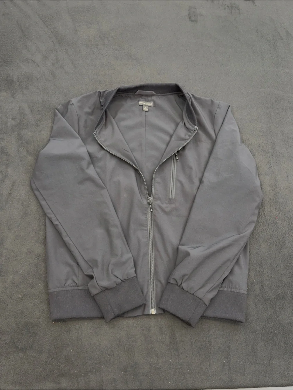 Men's Lightweight Zip Front Jacket in Gray